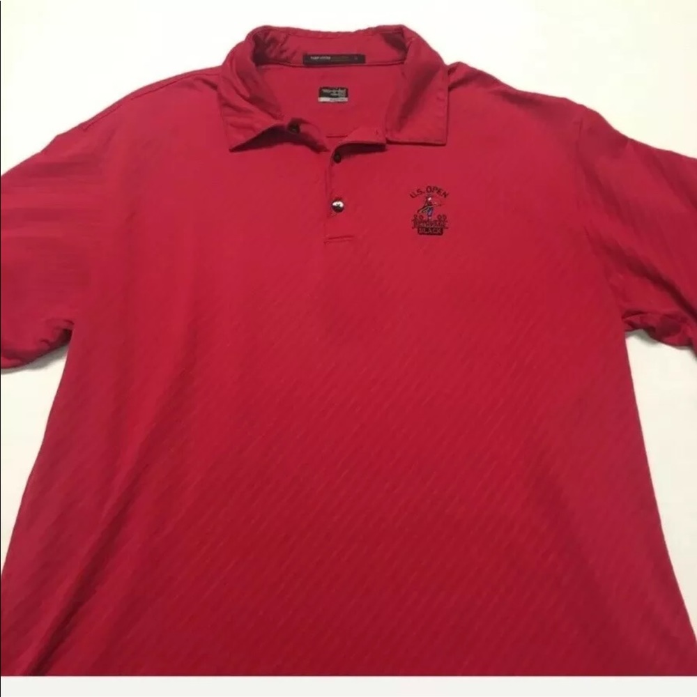 Tiger Woods Nike 2009 US Open Polo Red Large